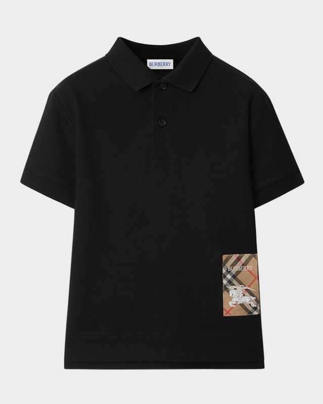 Boy's Johane EKD Logo-Patch Polo Shirt, Size 3-14